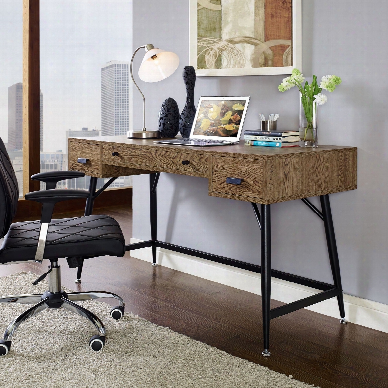 Surplus Office Desk In Walnut