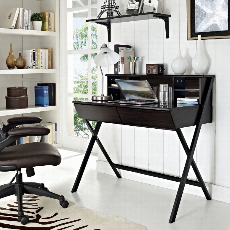 Trove Office Desk In Dark Walnut