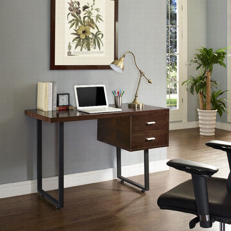 Turn Office Desk In Walnut