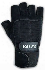 Valeo Performance Wrist Wrap Lifting Gloves - Black Small