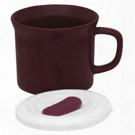 20-oz Hammered Cherry Meal Mug␞ W/ Vented Lid