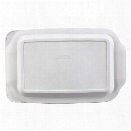 3-qt Oblong Plastic Lid, White