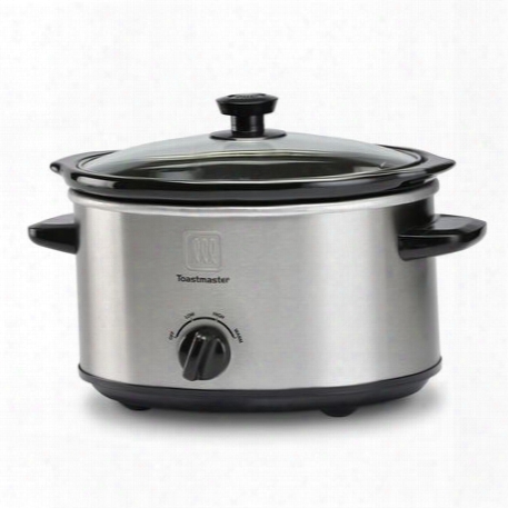 5-quart Oval Slow Cooker W/ Removable Stoneware Bowl