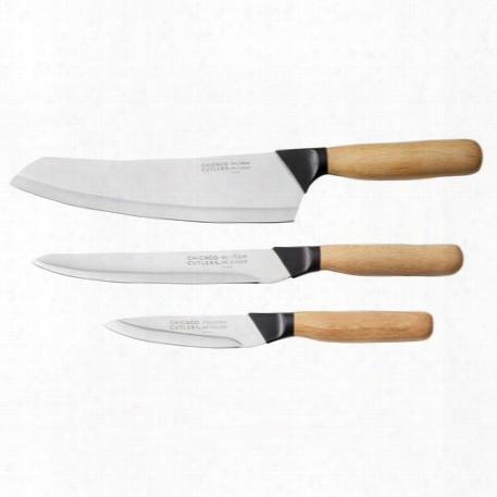 600 Series␞ Beechwood 3-pc Knife Set