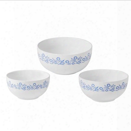 60th Anniversary Cornflower 3-pc Mixing Bowl Set