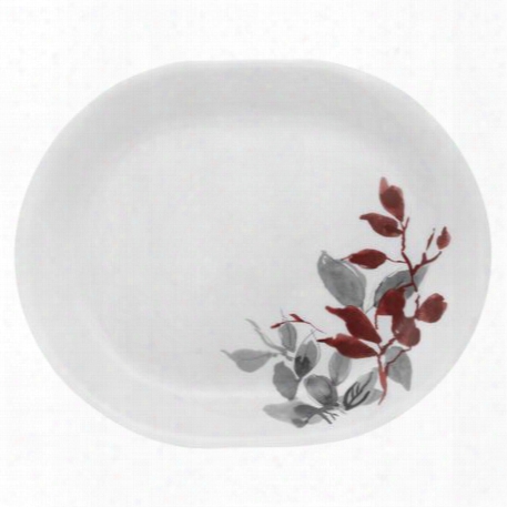 Boutique␞ Kyoto Leaves 12.25" Oval Serving Platter