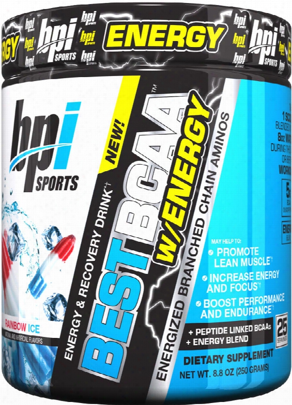 Bpi Sports Best Bcaa W/energy - 25 Servings Rainbow Ice