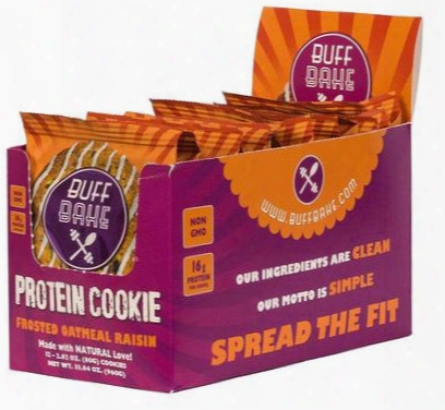 Buff Bake Buff Bake Cookies - 12 Pack Frosted Oatmeal Raisin