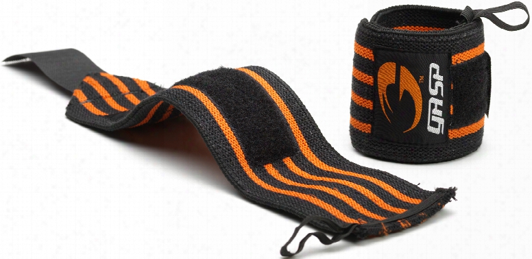 Gasp Hardcore Wrist Wraps - One Size Black/orange