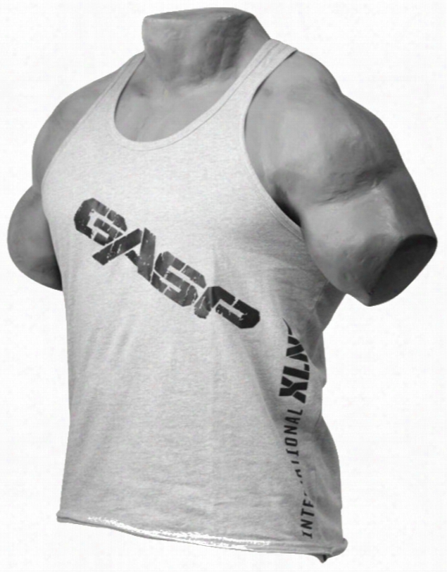 Gasp Vintage T-back Tank - Grey Medium