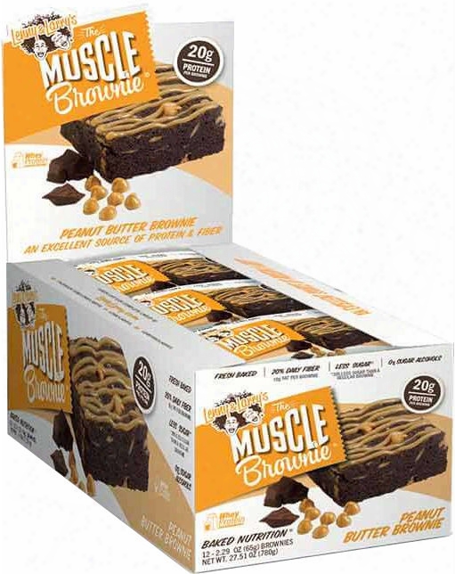 Lenny & Larry's Muscle Brownie - Box Of 12 Peanut Butter Brownie
