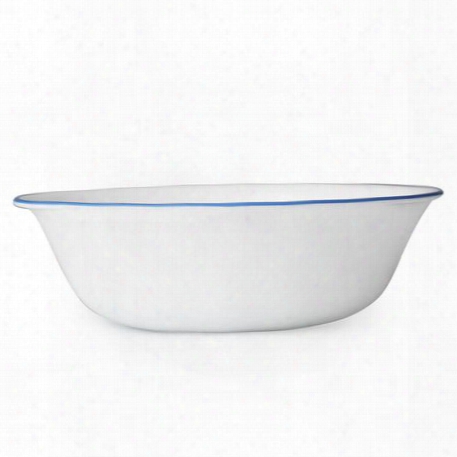 Livingware␞ Blue Banded 18-oz Bowl, Cornflower