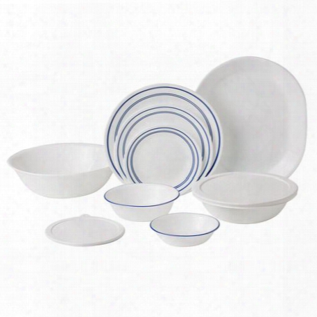 Livingware␞ Classic Caf Blue Set 74-pc Dinnerware Set