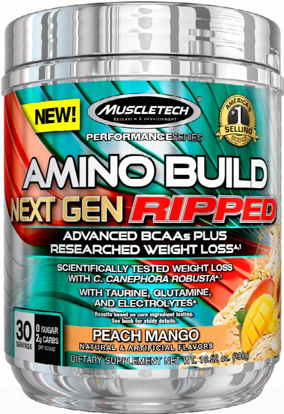 Muscletech Amino Build Next Gen Ripped - 30 Servings Peach Mango