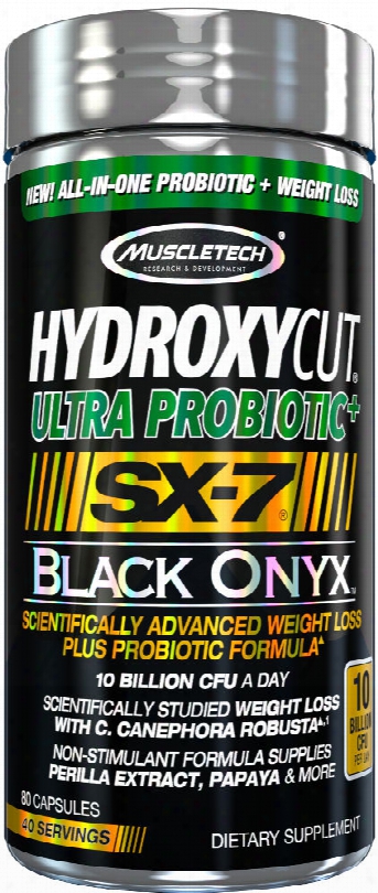 Muscletech Hydroxycut Ultra Probiotic+ Sx-7 Black Onyx - 80 Capsules