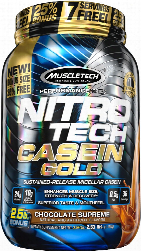 Muscletech Nitro-tech Casein Gold - 2.5lbs Chocolate Supreme