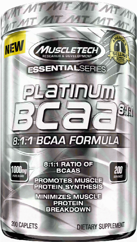 Muscletech Platinum Bcaa 8:1:1 - 200 Caplets