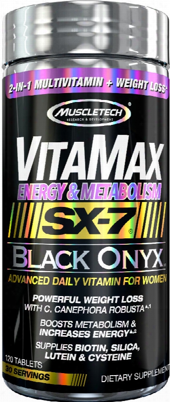 Muscletech Vitamax Energy & Metabolism Sx-7 Black Onyx For Women - 120