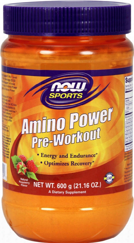 Now Foods Amino Power Pre-workout - 35 Servings Fruit Punch
