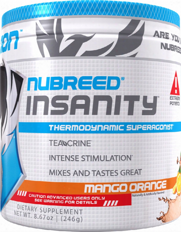 Nubreed Nutrition Insanity Poowder - 40 Servings Mango Orange