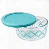 Simply StoreÂ® 4 Cup Turquoise Shooting Stars Storage Dish w/ Lid