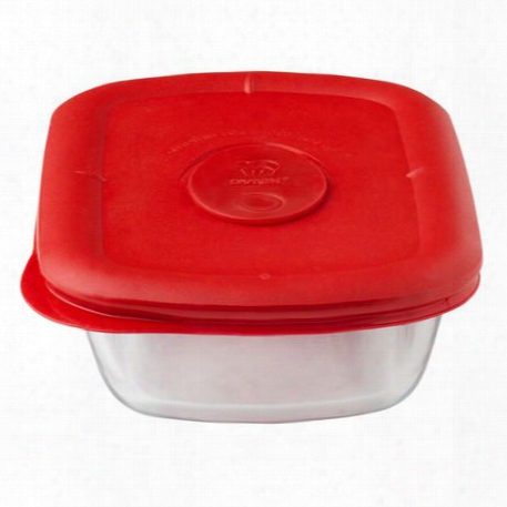 Pro 1.875 Cup Rectangle Storage Bowl W/ Red Lid