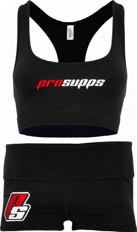 Prosupps Fitness Gear Sports Bra & Shorts - Black Xs