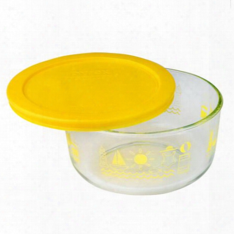 Simply Store 4 Cup Summer Fun Storage Dish W/ Yellow Lid