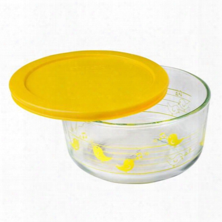 Simply Store 4 Cup Yellow Birds Storage Dish W/ Lid