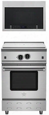 2-piece Kitchen Package With Rnb24ftv2 24" Freestanding Gas Range And Hmv1472bhs 24" Over The Range Microwave Oven In Stainless