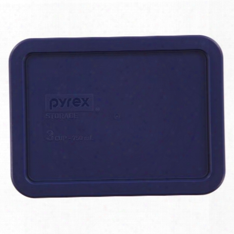 3 Cup Rectangular Plastic Lid, Dark Blue