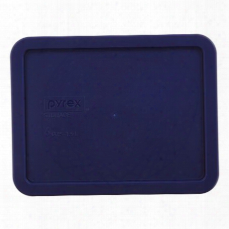 6 Cup Rectangular Plastic Lid, Blue