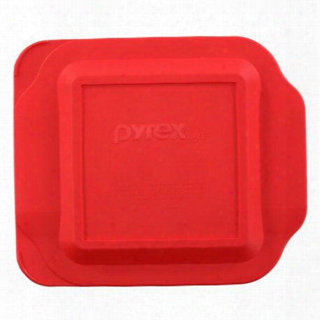 8" X 8" Square Red Plastic Lid