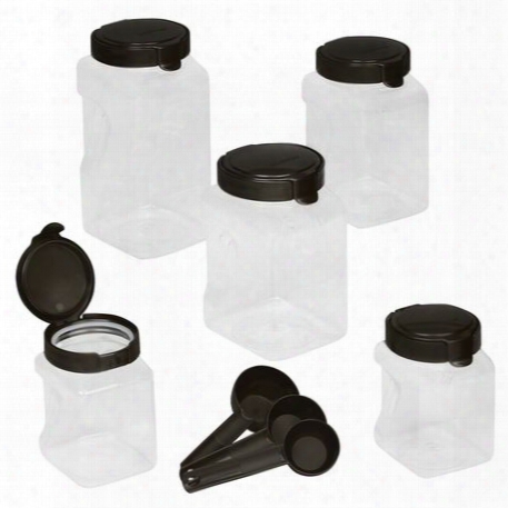 Airtight Food Storage 10-pc Square Canister Set