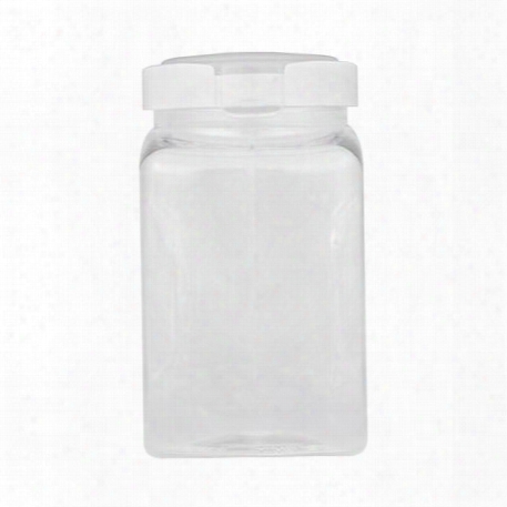 Airtight Food Storage 11.1 Cup Square Plastic Canister W/ Translucent Lid