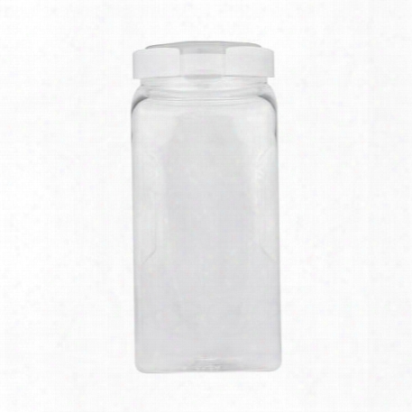 Airtight Food Storage 15.9 Cup Square Plastic Canister W/ Translucent Lid