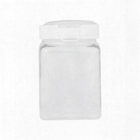 Airtight Food Storage 4.4 Cup Square Plastic Canister W/ Translucent Cover