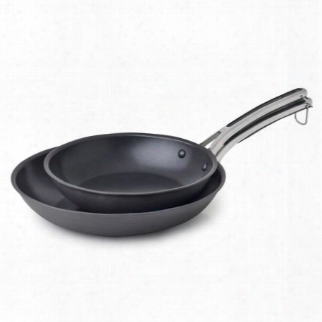 Clean Pan␞ 2-pc Hard Anodized Aluminum Non-stick Large Frying Pan Starter Set