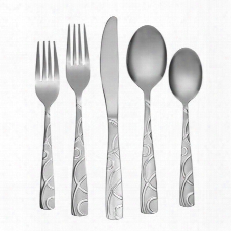 Conquest Sand 45-pc Flatware Set