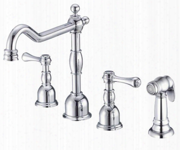 D422257 Two Handle Kitchen Faucet With Spray 1.75gpm In