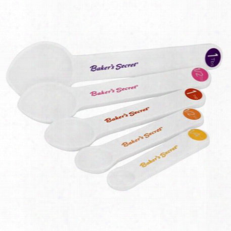 Essentials 5-pc White Mwasuring Spoon Set
