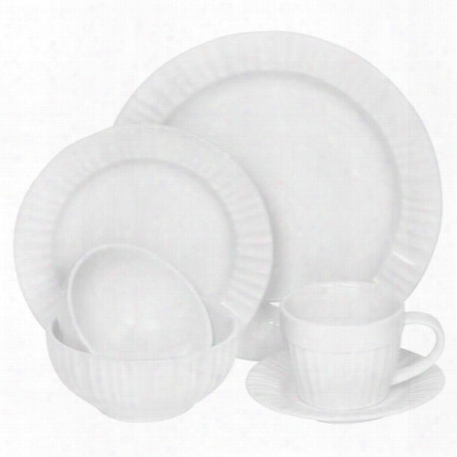 French White 6-pc Dinnerware Set