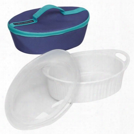 French White Portable 2.5-qt Oval Portable Set