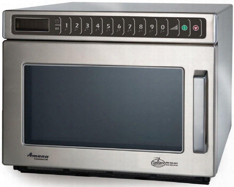 Hdc12a2 Commercial Microwave Oven With 0.6 Cu. Ft. Capacity 1200 Watts 11 Power Levels 100 Programmable Menui N Stainless