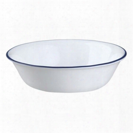 Livingware␞ Blue Rimmed 18-oz Bowl