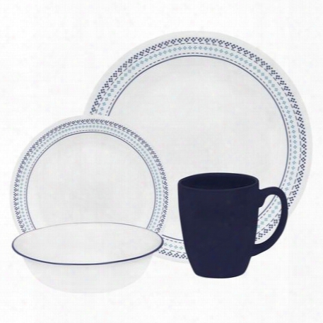 Livingware␞ Folk Stitch 16-pc Dinnerware Set