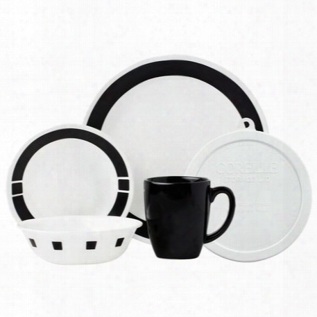 Livingware␞ Urban Black 20-pc Dinnerware Set