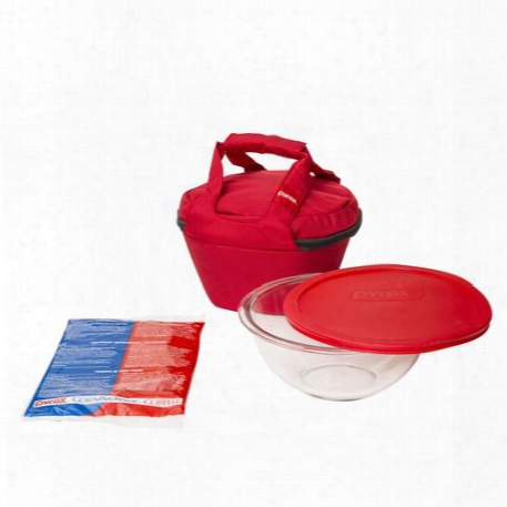 Portables 4-pc Mixing Bowl Set, Red