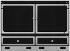 48" Porte Double 1200 Cuisine de Chateau Cabinetry with 2 Doors with No Divider 1 Adjustable Shelf and 2