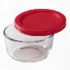 Simply StoreÂ® 1 Cup Round Storage Dish w/ Red Lid